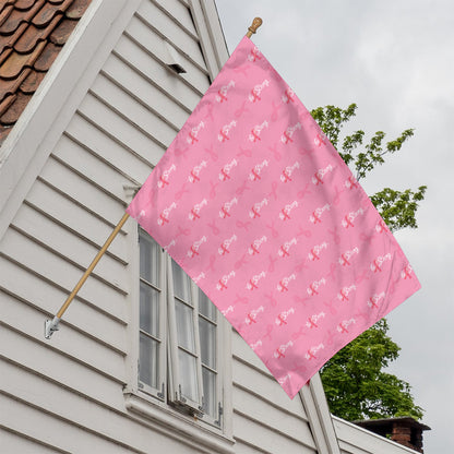 Be Strong Breast Cancer Pattern Print House Flag