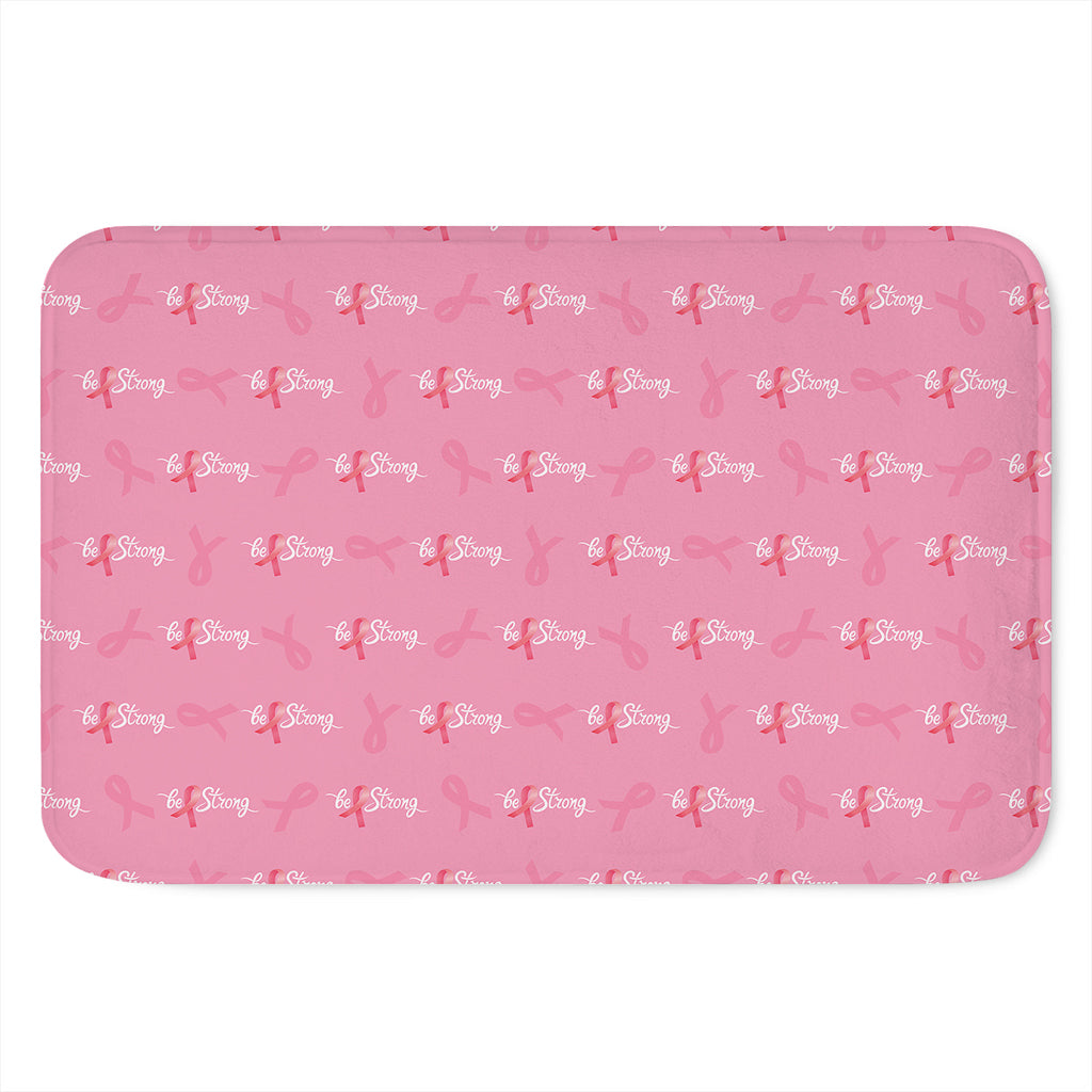 Be Strong Breast Cancer Pattern Print Indoor Door Mat