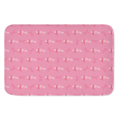 Be Strong Breast Cancer Pattern Print Indoor Door Mat