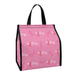 Be Strong Breast Cancer Pattern Print Insulated Lunch Tote