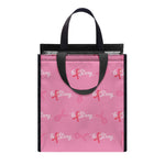 Be Strong Breast Cancer Pattern Print Insulated Lunch Tote
