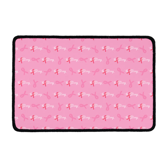 Be Strong Breast Cancer Pattern Print Kitchen Mat