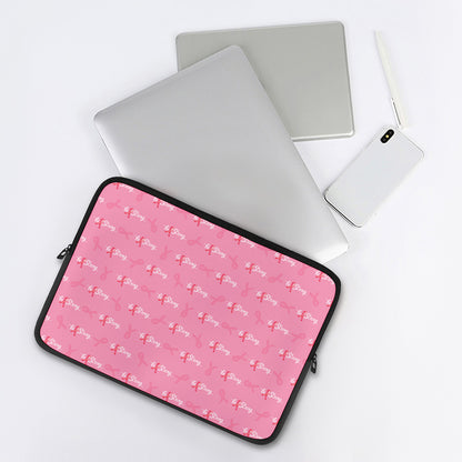 Be Strong Breast Cancer Pattern Print Laptop Sleeve