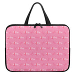 Be Strong Breast Cancer Pattern Print Laptop Sleeve With Handle