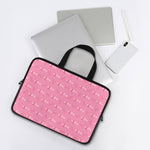 Be Strong Breast Cancer Pattern Print Laptop Sleeve With Handle