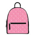 Be Strong Breast Cancer Pattern Print Leather Backpack
