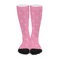 Be Strong Breast Cancer Pattern Print Long Socks