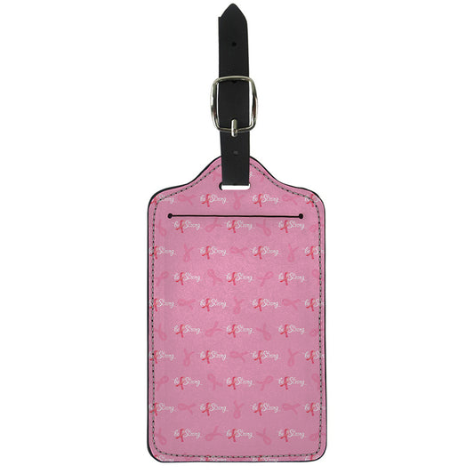 Be Strong Breast Cancer Pattern Print Luggage Tag