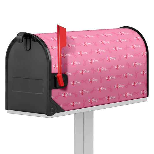 Be Strong Breast Cancer Pattern Print Mailbox Cover