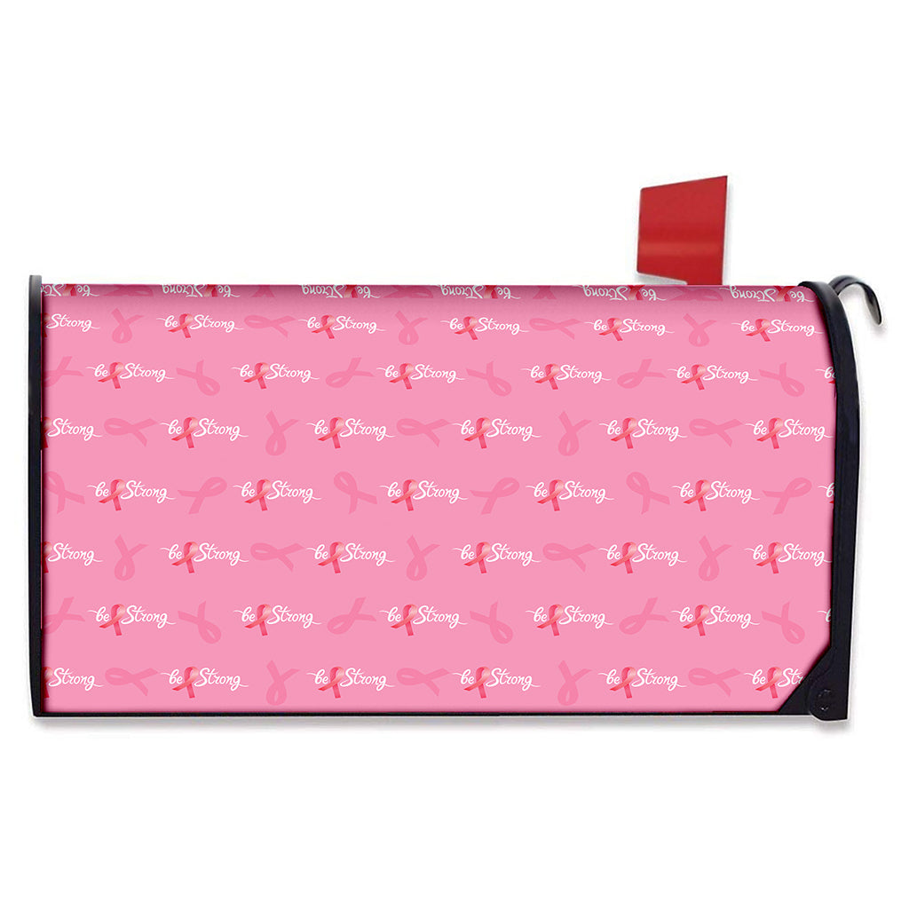 Be Strong Breast Cancer Pattern Print Mailbox Cover