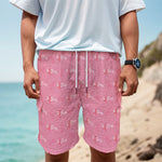 Be Strong Breast Cancer Pattern Print Men's Cargo Shorts