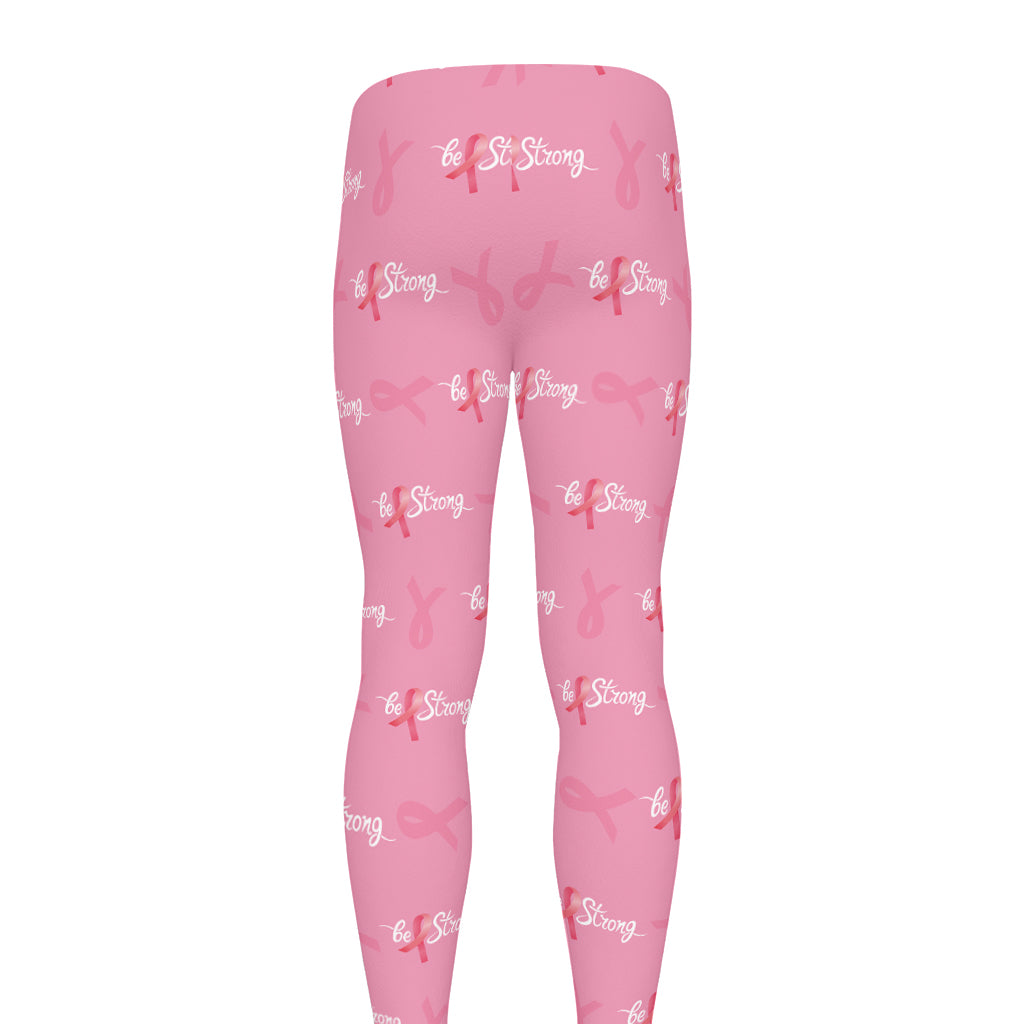 Be Strong Breast Cancer Pattern Print Men's leggings