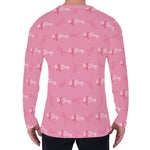 Be Strong Breast Cancer Pattern Print Men's Long Sleeve T-Shirt