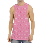 Be Strong Breast Cancer Pattern Print Men's Muscle Tank Top