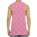Be Strong Breast Cancer Pattern Print Men's Muscle Tank Top