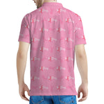 Be Strong Breast Cancer Pattern Print Men's Polo Shirt