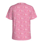 Be Strong Breast Cancer Pattern Print Men's Sports T-Shirt