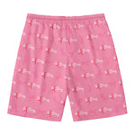 Be Strong Breast Cancer Pattern Print Men's Swim Trunks