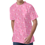 Be Strong Breast Cancer Pattern Print Men's Velvet T-Shirt