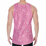 Be Strong Breast Cancer Pattern Print Men's Velvet Tank Top