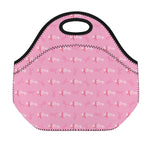 Be Strong Breast Cancer Pattern Print Neoprene Lunch Bag