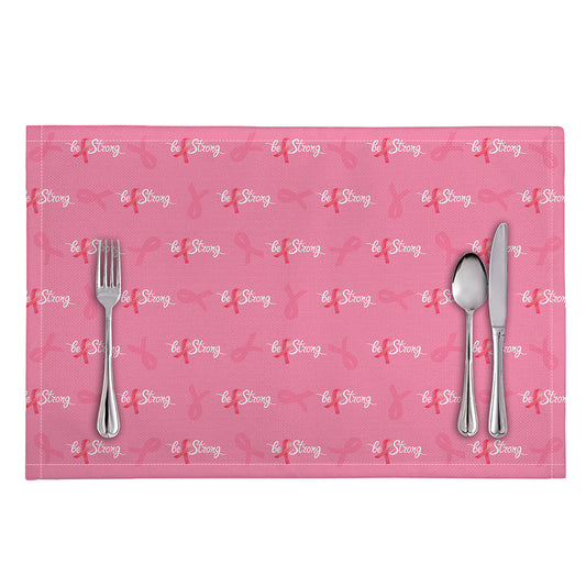 Be Strong Breast Cancer Pattern Print Placemat