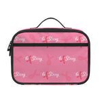 Be Strong Breast Cancer Pattern Print Portable Lunch Bag