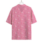 Be Strong Breast Cancer Pattern Print Rayon Hawaiian Shirt