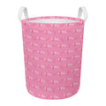 Be Strong Breast Cancer Pattern Print Round Laundry Basket