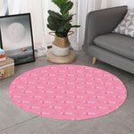 Be Strong Breast Cancer Pattern Print Round Rug