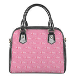 Be Strong Breast Cancer Pattern Print Shoulder Handbag