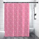 Be Strong Breast Cancer Pattern Print Shower Curtain