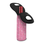 Be Strong Breast Cancer Pattern Print Single Neoprene Wine Tote