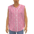 Be Strong Breast Cancer Pattern Print Sleeveless Baseball Jersey