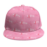Be Strong Breast Cancer Pattern Print Snapback Cap