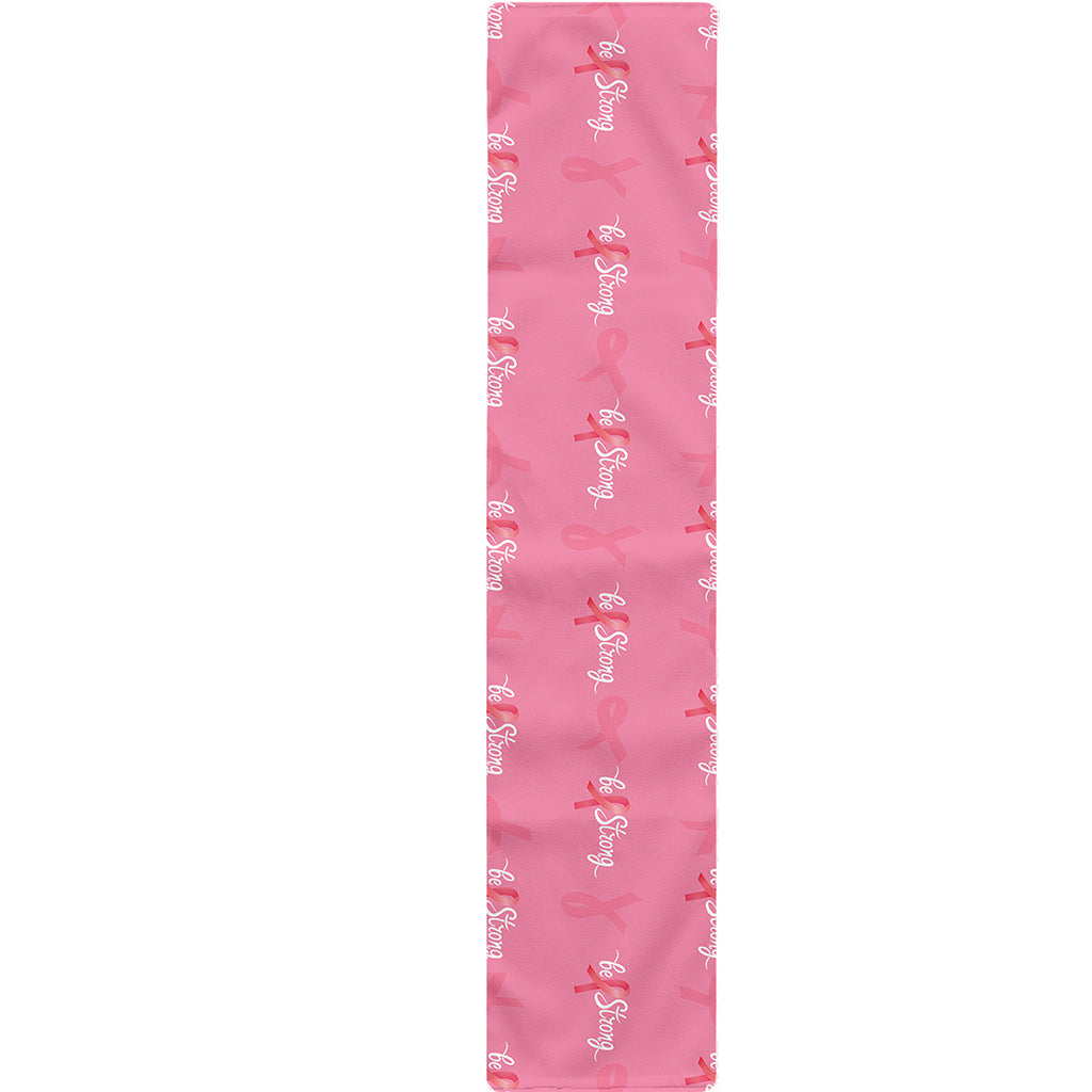Be Strong Breast Cancer Pattern Print Table Runner