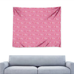 Be Strong Breast Cancer Pattern Print Tapestry