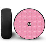 Be Strong Breast Cancer Pattern Print Tire Cover With Camera Hole