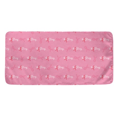 Be Strong Breast Cancer Pattern Print Towel