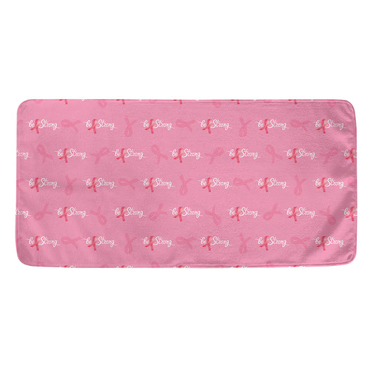 Be Strong Breast Cancer Pattern Print Towel