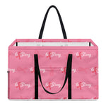 Be Strong Breast Cancer Pattern Print Utility Tote Bag