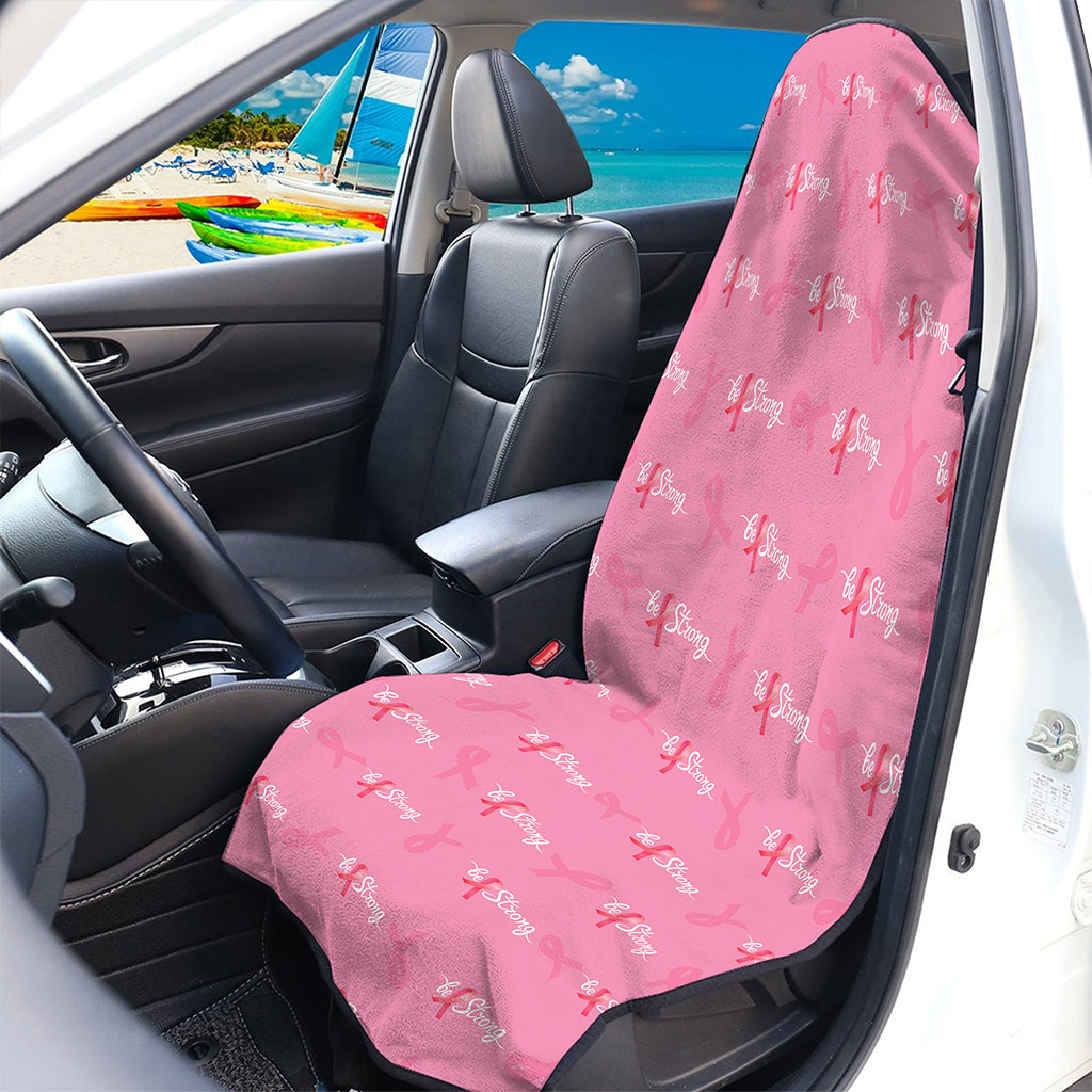Be Strong Breast Cancer Pattern Print Waterproof Car Seat Cover