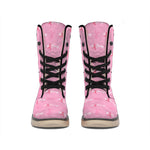 Be Strong Breast Cancer Pattern Print Winter Boots