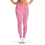 Be Strong Breast Cancer Pattern Print Women's Leggings