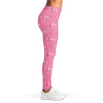 Be Strong Breast Cancer Pattern Print Women's Leggings