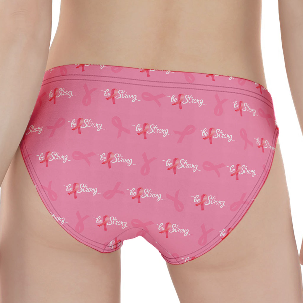 Be Strong Breast Cancer Pattern Print Women's Panties