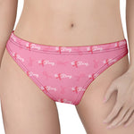 Be Strong Breast Cancer Pattern Print Women's Thong