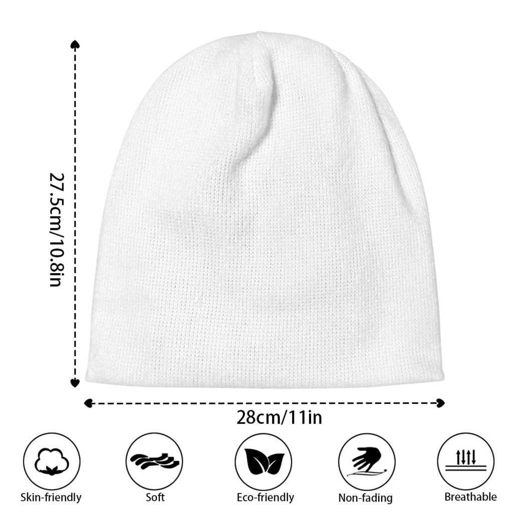 Black And White Mechanic Pattern Print Beanie