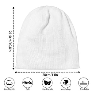 Black And White Mechanic Pattern Print Beanie