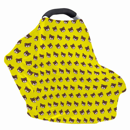 Bear Emoji Pattern Print Baby Seat Cover